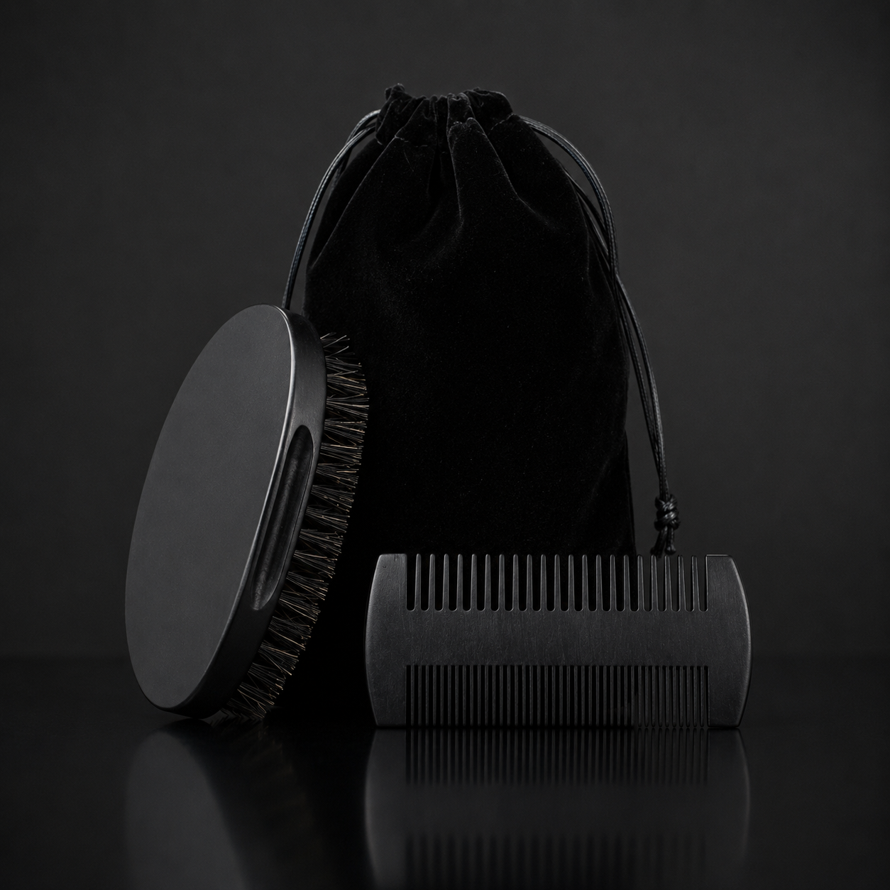 Premium Boar Bristle Brush + Wood Comb