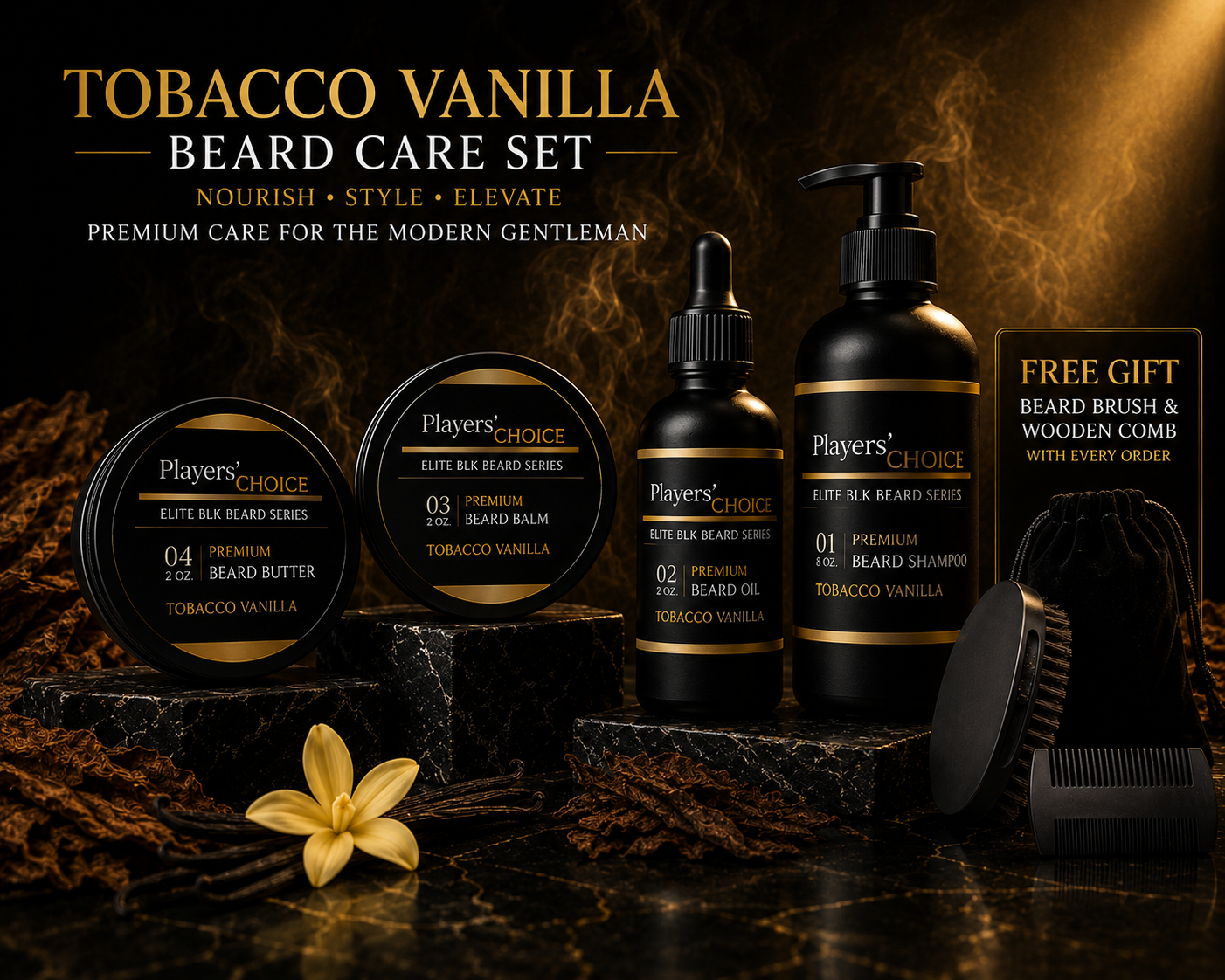 Tobacco Vanilla Complete Grooming Kit